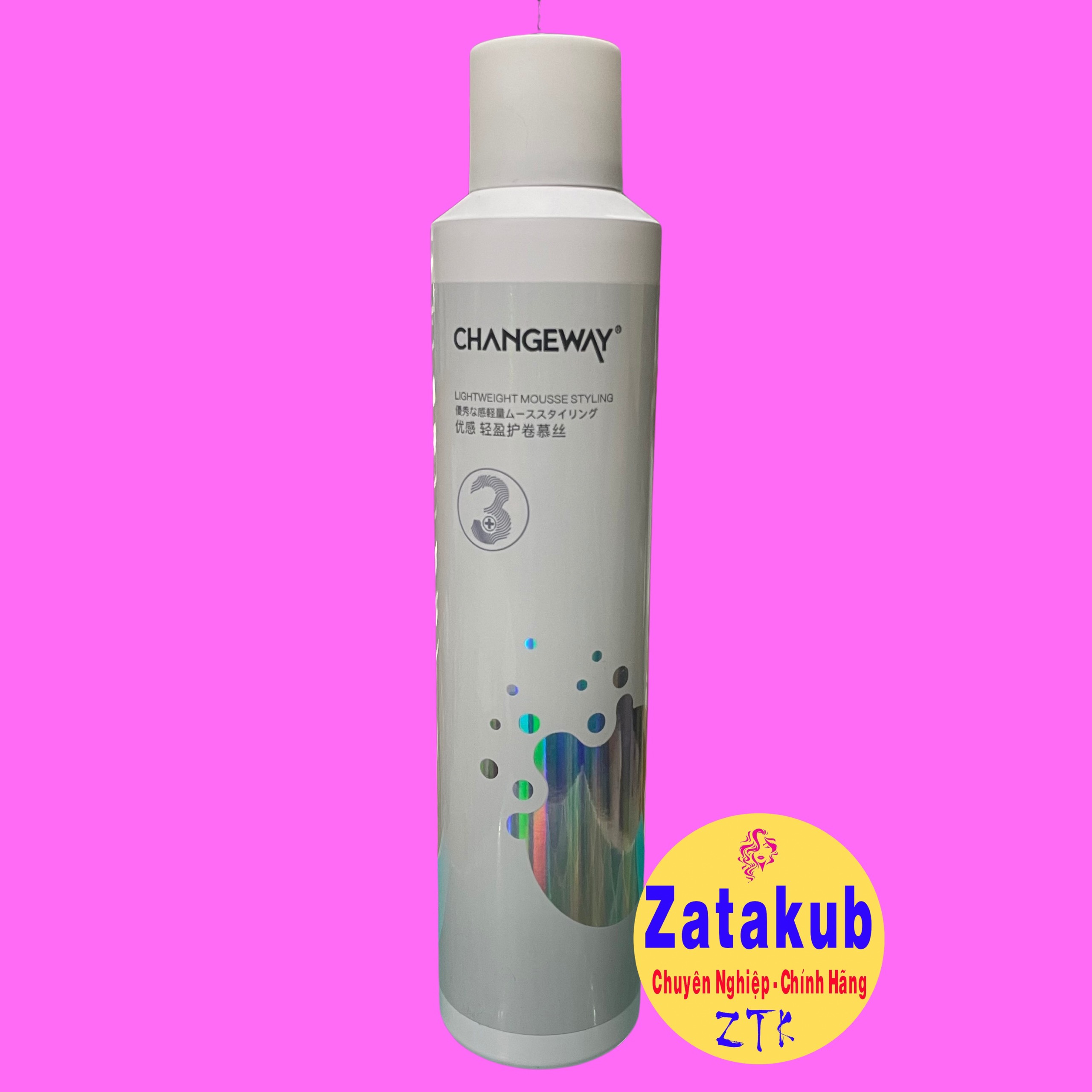 Bọt mềm CHANGEWAY giữ nếp tóc xoăn, không cứng tóc, không bết dính Lightweight Mousse Styling 360ml