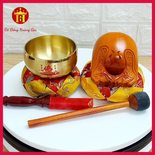 Bộ chuông mõ đài loan, chuông viền mõ mộc cao cấp[HÀNG ĐẸP]