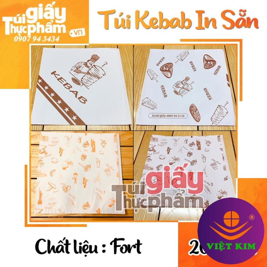 1000 túi giấy Kebab (Fort - in sẵn)