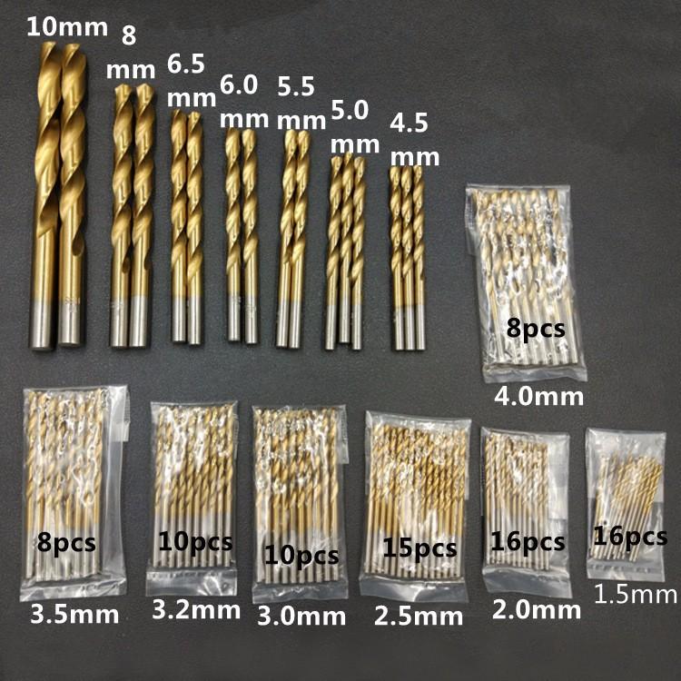 Bộ 99 mũi khoan thép phủ Titanium 1.5-10mm