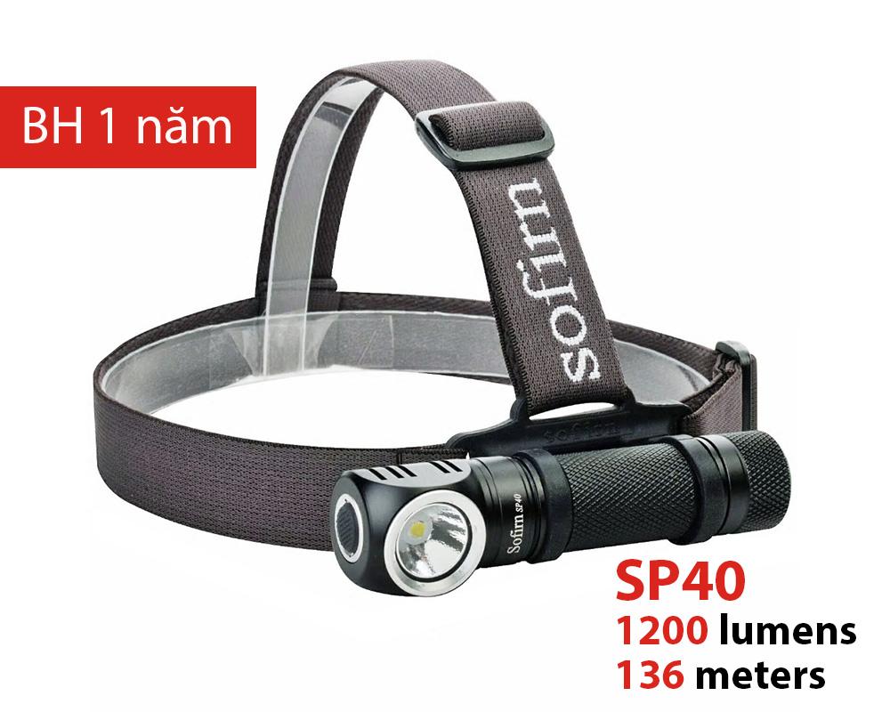 Đèn pin  đèn sạc đa năng kiêm đèn gù đeo đầu đội đầu SOFIRN SP40 sáng 1200lmxa 136m Đèn Đèn pin