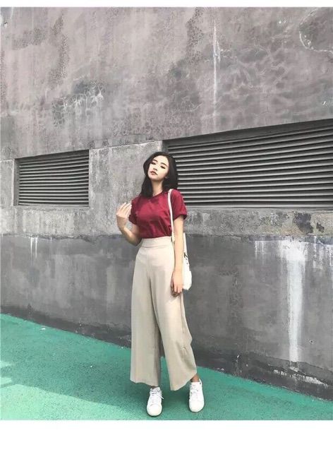QUẦN ỐNG SUÔNG NỮ LƯNG CAO KHÓA HÔNG