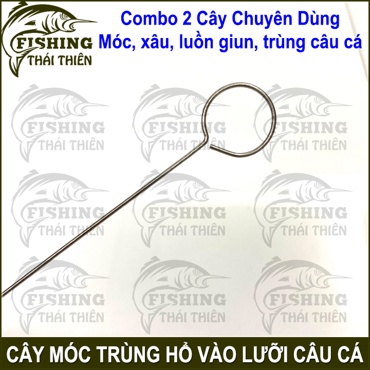 [HCM]Combo 2 Cây Móc Trùng Hổ Giun Vào Lưỡi Câu Cá