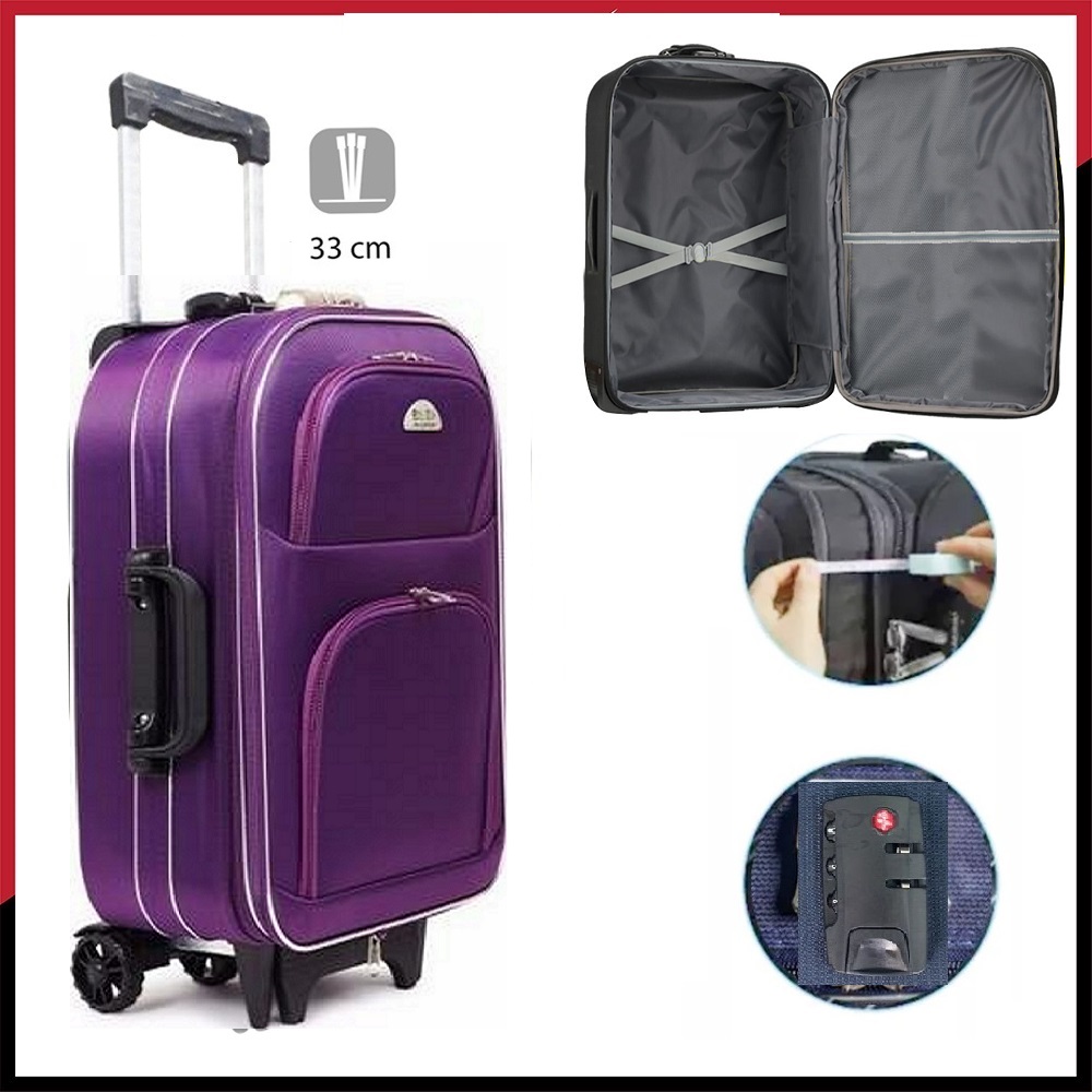 Vali Kéo Du Lịch BI&TI Màu Tím Có Nắp - 22 Inch