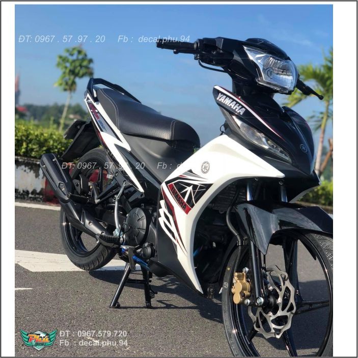 Tem rời Exciter 135 Trắng đen (X)