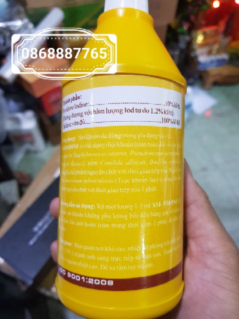 Dung Dịch Cồn Vàng Sát Khuẩn Povidone Iodine 10%