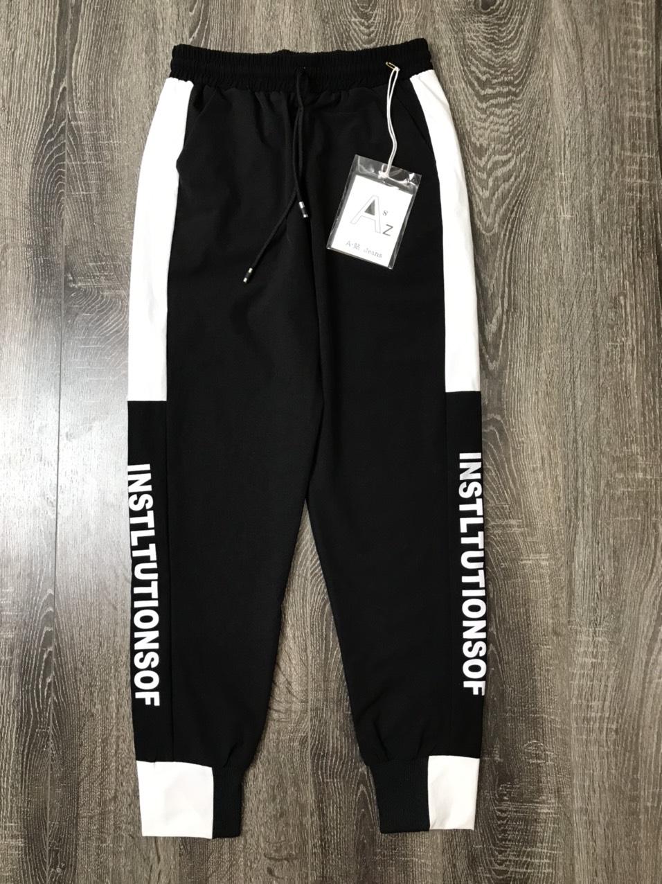 [ẢNH THẬT] Quần gió nữ VNXK, quần jogger nữ sọc lửng trắng - vàng siêu đẹp