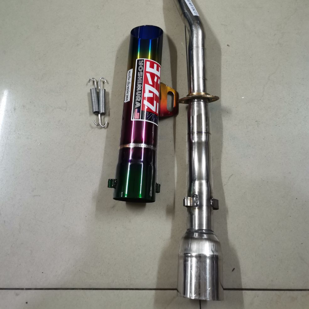 Pô xe máy. pô sirius rc kiểu toke kou inox không nỉ full bộ