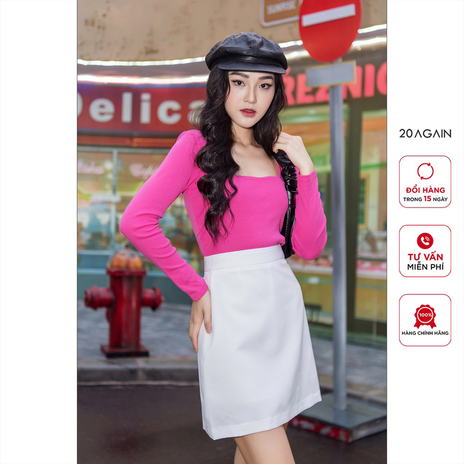 Chân váy dáng A, thiết kế basic, nhẹ nhàng JAW2461