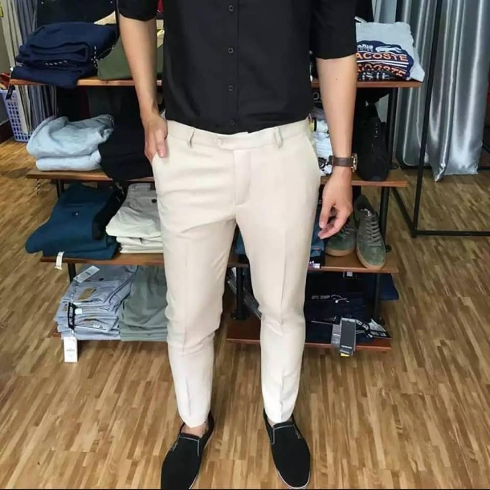 (VẢI XUẤT DƯ) QUẦN ÂU NAM HÀN QUỐC HOT 2019 (TRắng Bạch Công Tử)