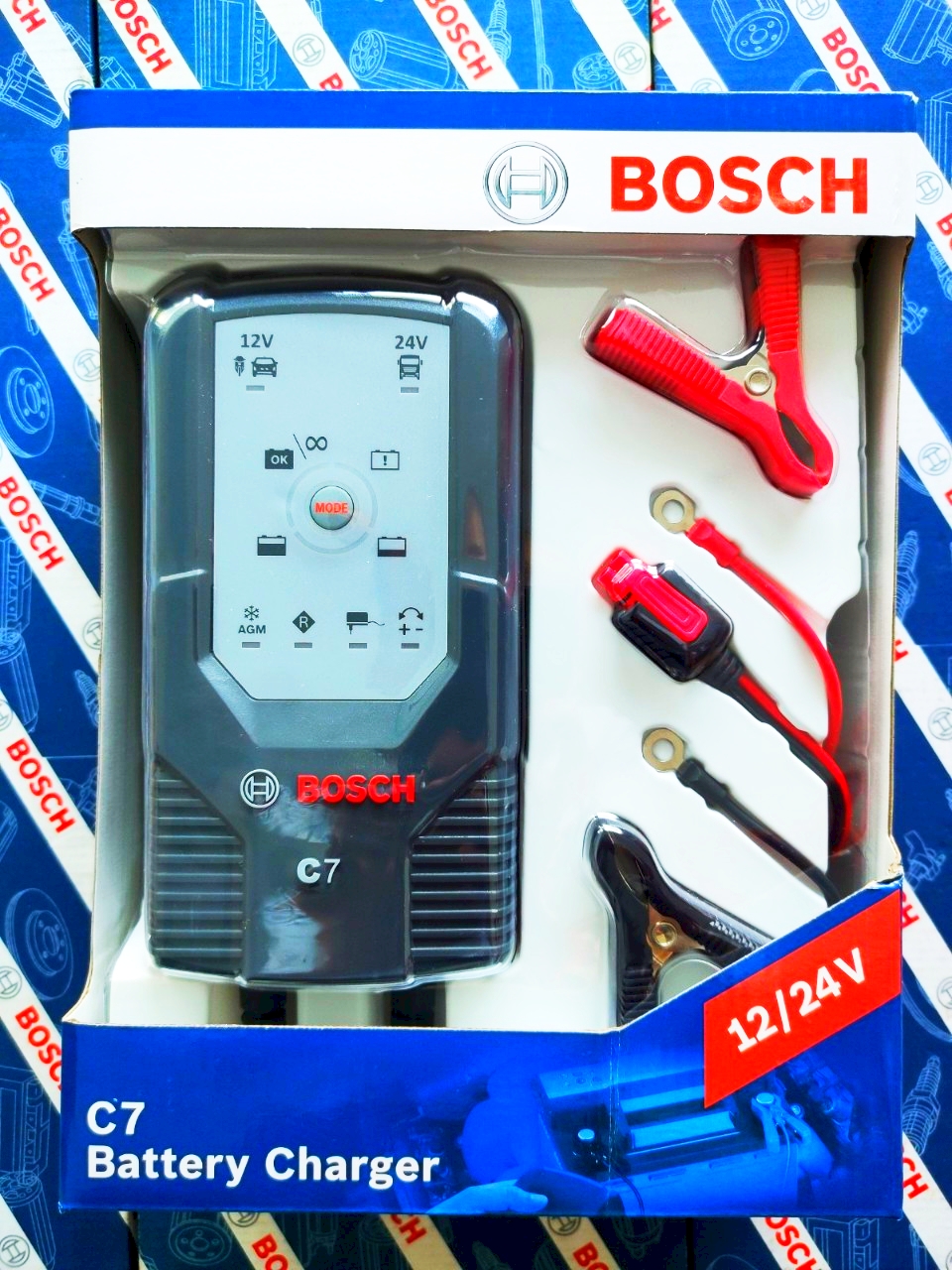 Máy sạc ắc quy ô tô Bosch C7, Ắc Quy Sài Gòn