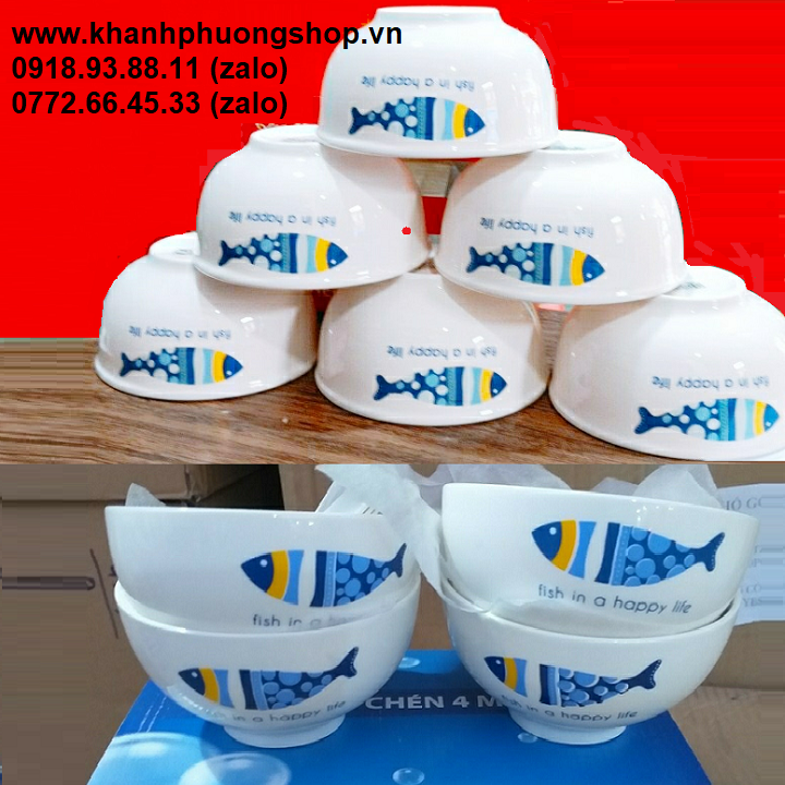 [HCM]bộ 6 chén sứ cao cấp - chén sứ