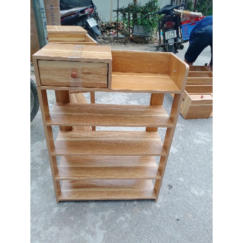 KỆ ĐỂ GIÀY GỖ 5 TẦNG 80x60x25cm