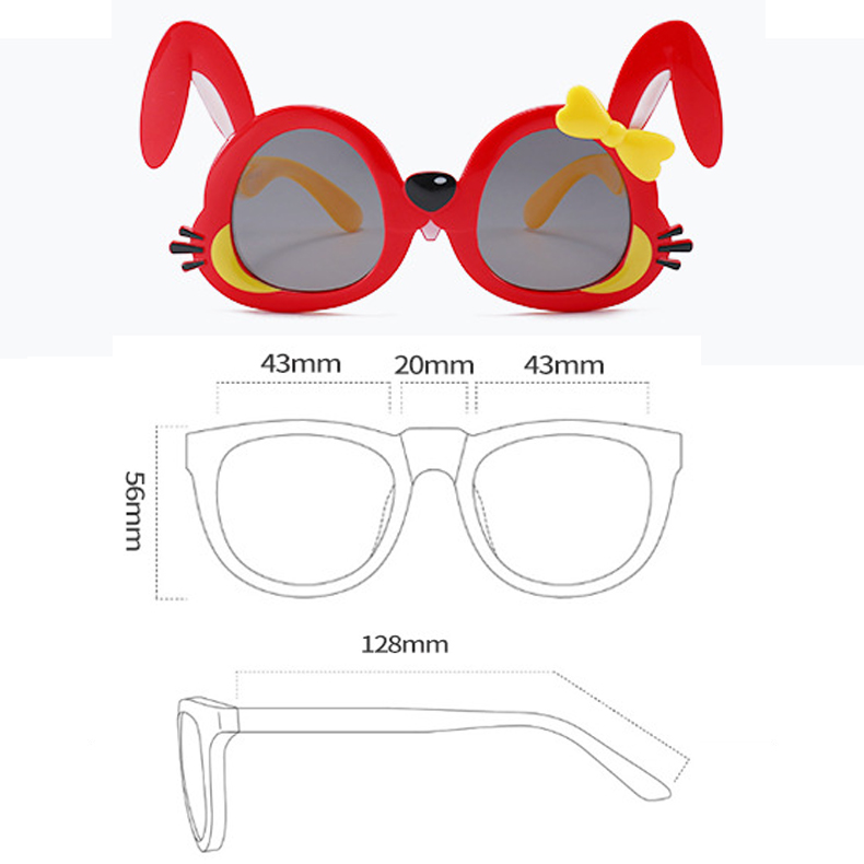 Mắt kính râm mát trẻ em hình thỏ phân cực Polarized 22063