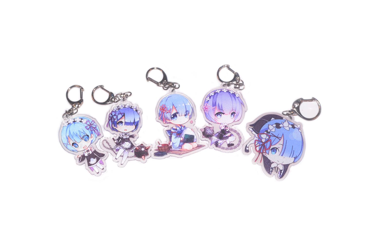 [7-11/12 VOUCHER 8%][thanh lý bán lỗ] Móc khóa Anime mica - Re:Zero [AAM] [PGN18]
