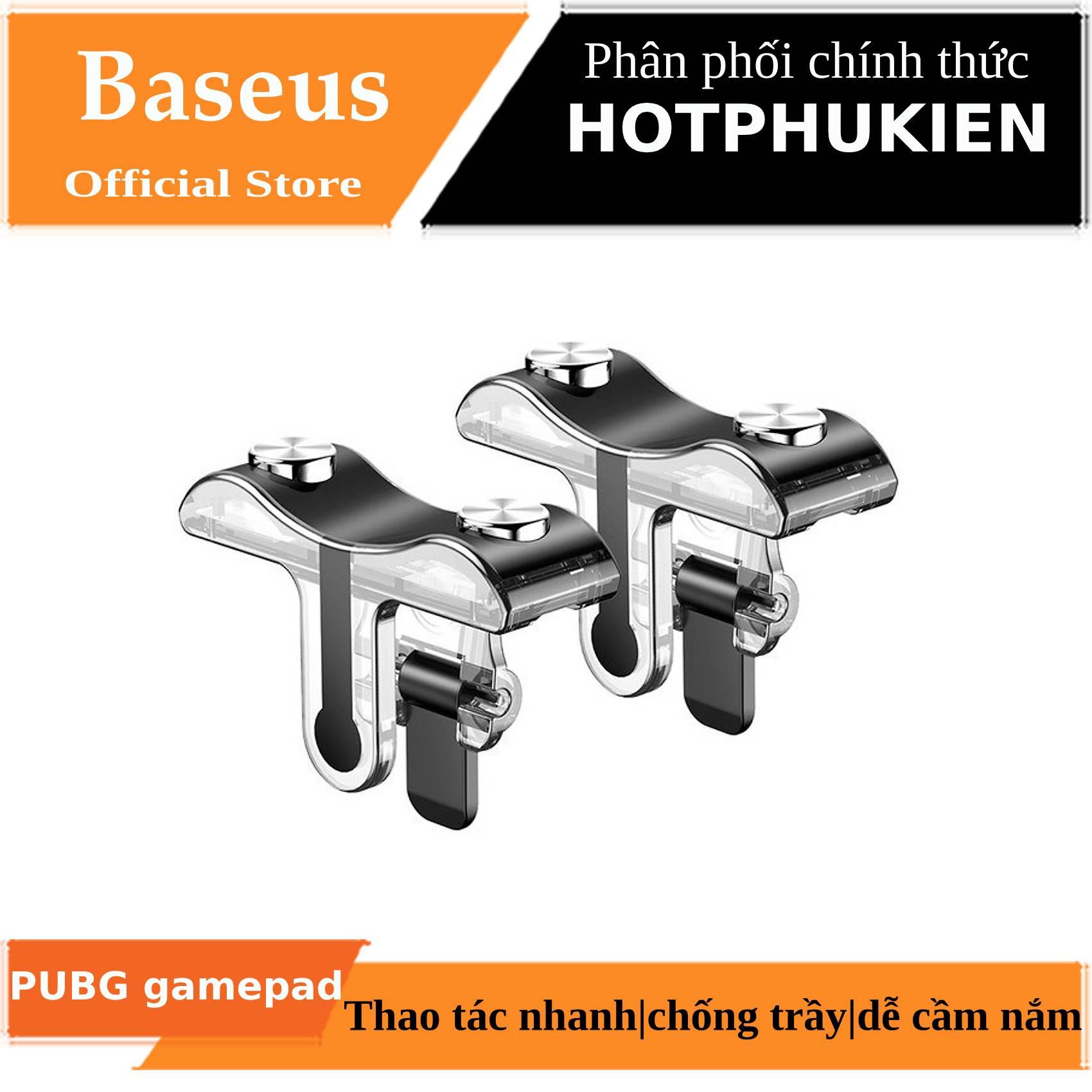 Bộ giá đỡ gamepad có nút hỗ trợ chơi game PUBG  cho điện thoại / máy tính bảng hiệu Baseus G9 (Tặng kèm móc gắn chìa khóa xẻng PUBG)  - phân phối bởi HotPhuKien