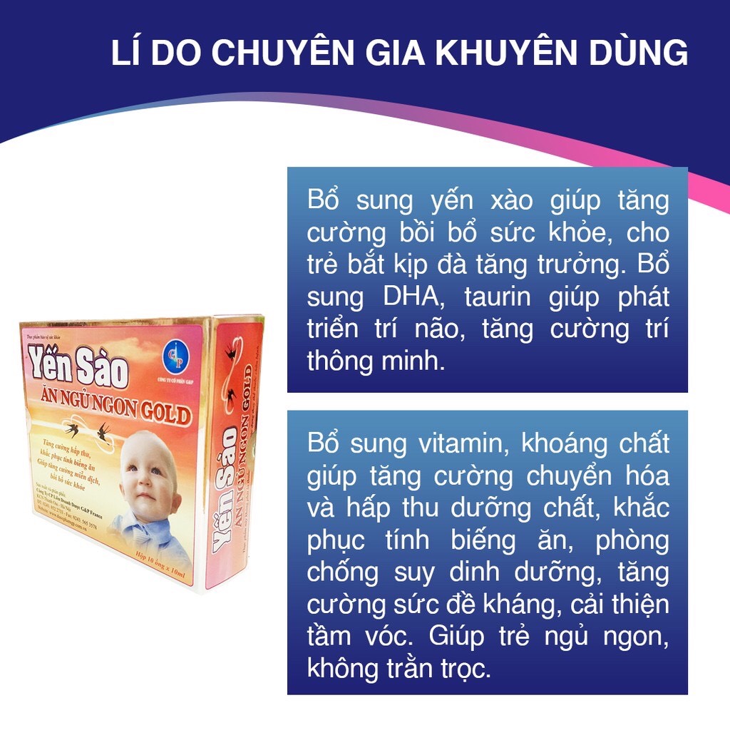 Yến Sào Ăn Ngủ Ngon G&P - Lọ 120ml