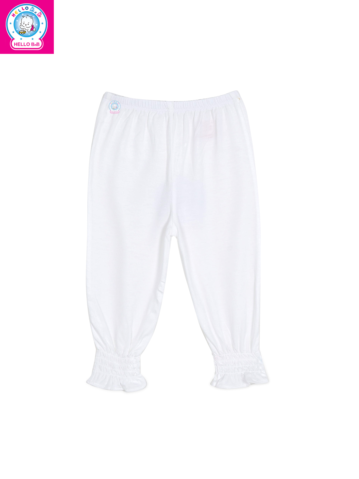 Quần dài dún bèo trắng Bamboo QL0073 - HELLO BnB