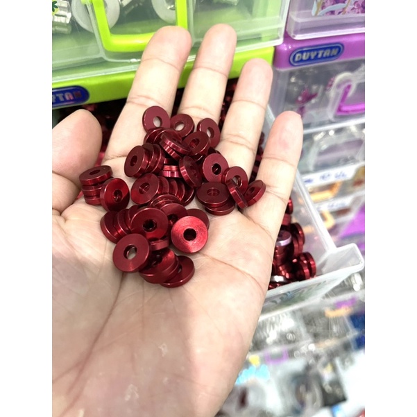 long đền lốc máy nhôm màu đỏ