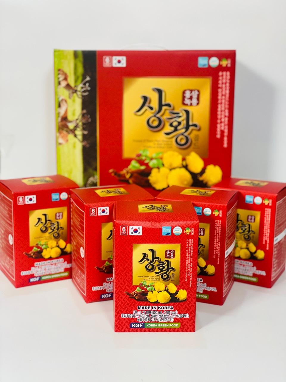 NƯỚC HỒNG SÂM LINH CHI NẤM THƯỢNG HOÀNG KGF(30 GÓI)
