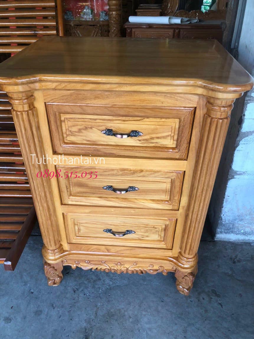 Tủ đầu giường gỗ Gõ Đỏ