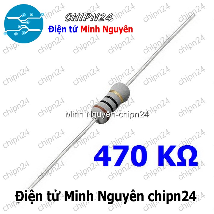 [10 con] (F358) Điện Trở 470K 1W 5% - HH004388