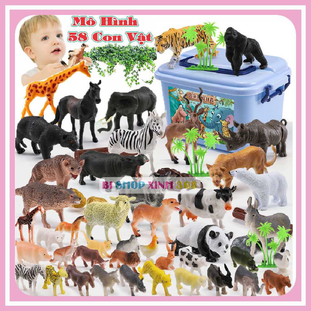 Bộ 12 con vật chất lượng đẹp Mô hình động vật giúp bé học con vật đồ chơi  động vật  siêu dễ thương  TOY Center  Đồ chơi trẻ em
