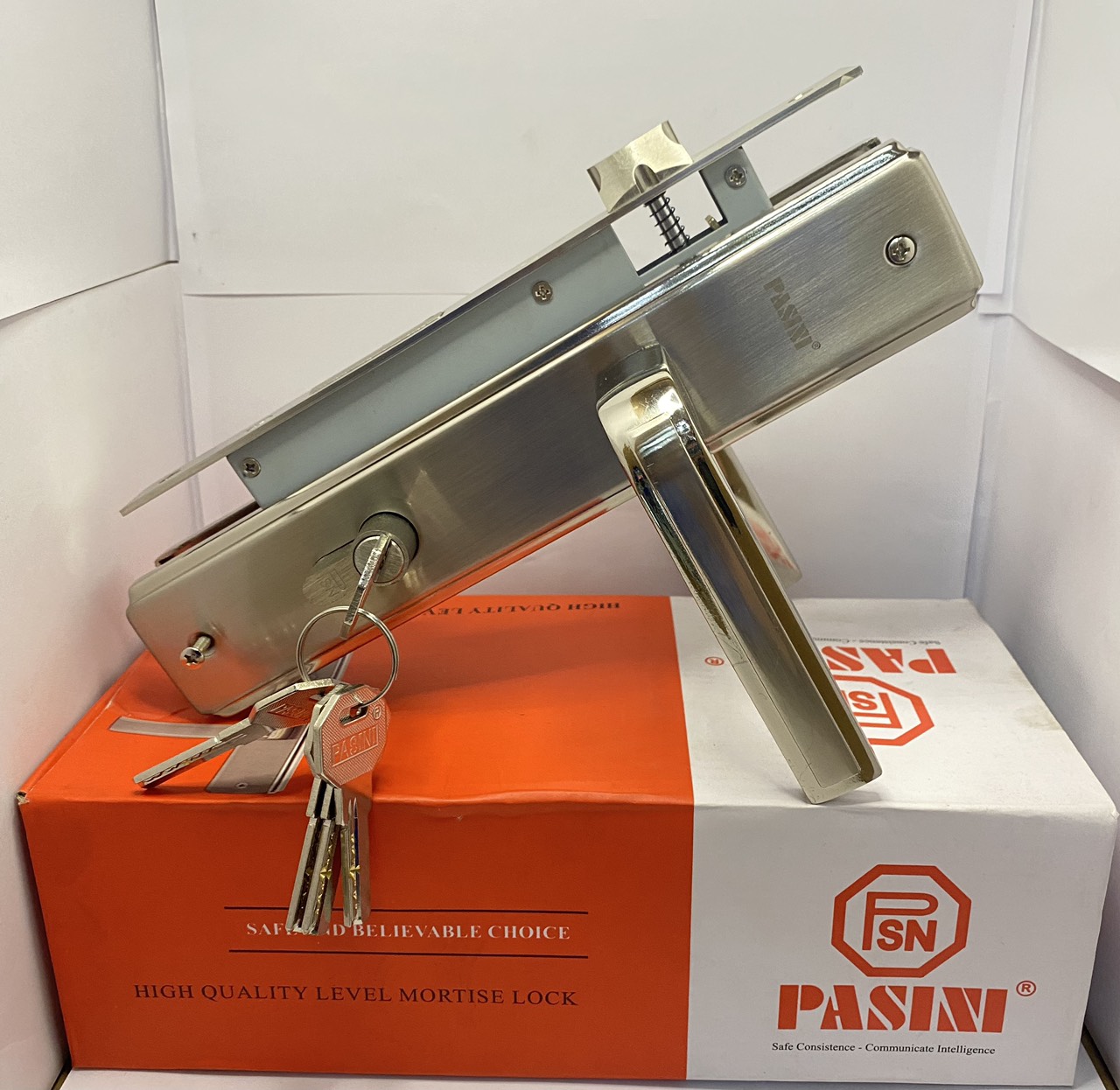 KHÓA TAY GẠT PASINI 9899 MÀU NIKEN MỜ