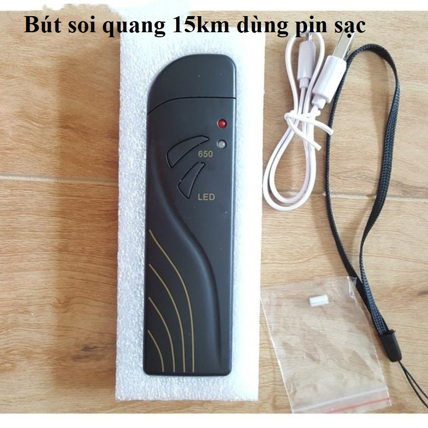 Bút soi lỗi sợi quang SGV 15km dùng pin sạc tiện lợi