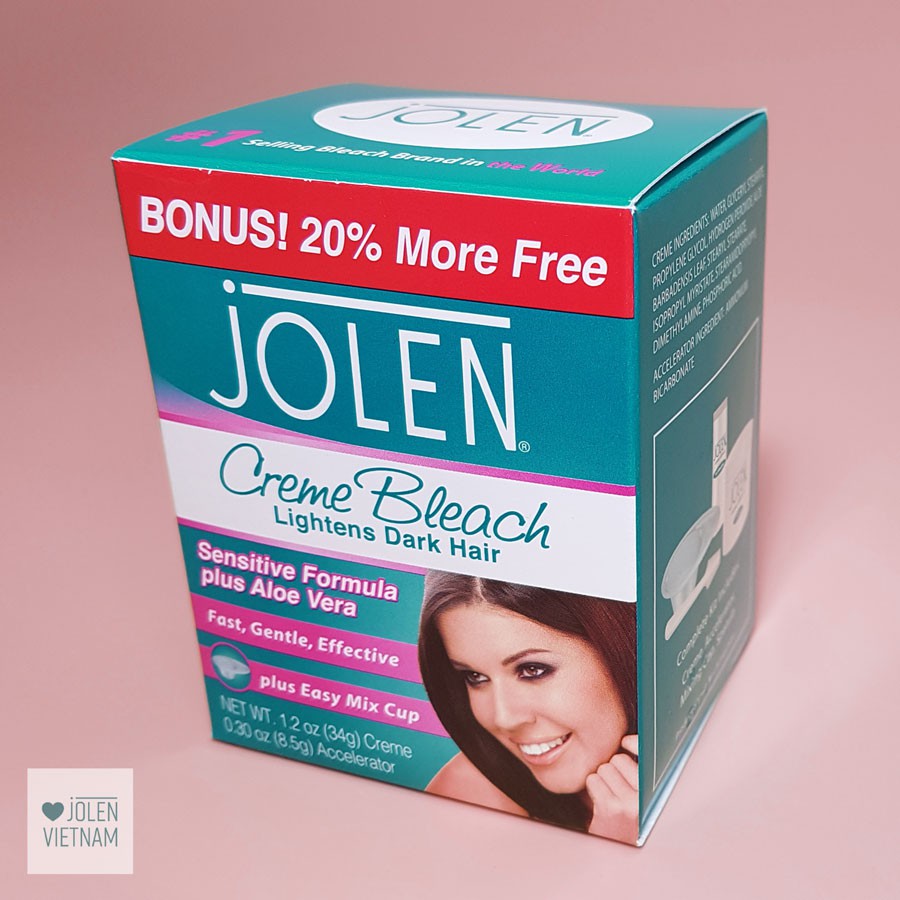 Kem Tẩy Màu Lông Jolen 42gr Sensitive cho da nhạy cảm - Nhập Mỹ (Kem Làm Nhạt Màu Lông/ Kem Nhuộm Lông Mày)