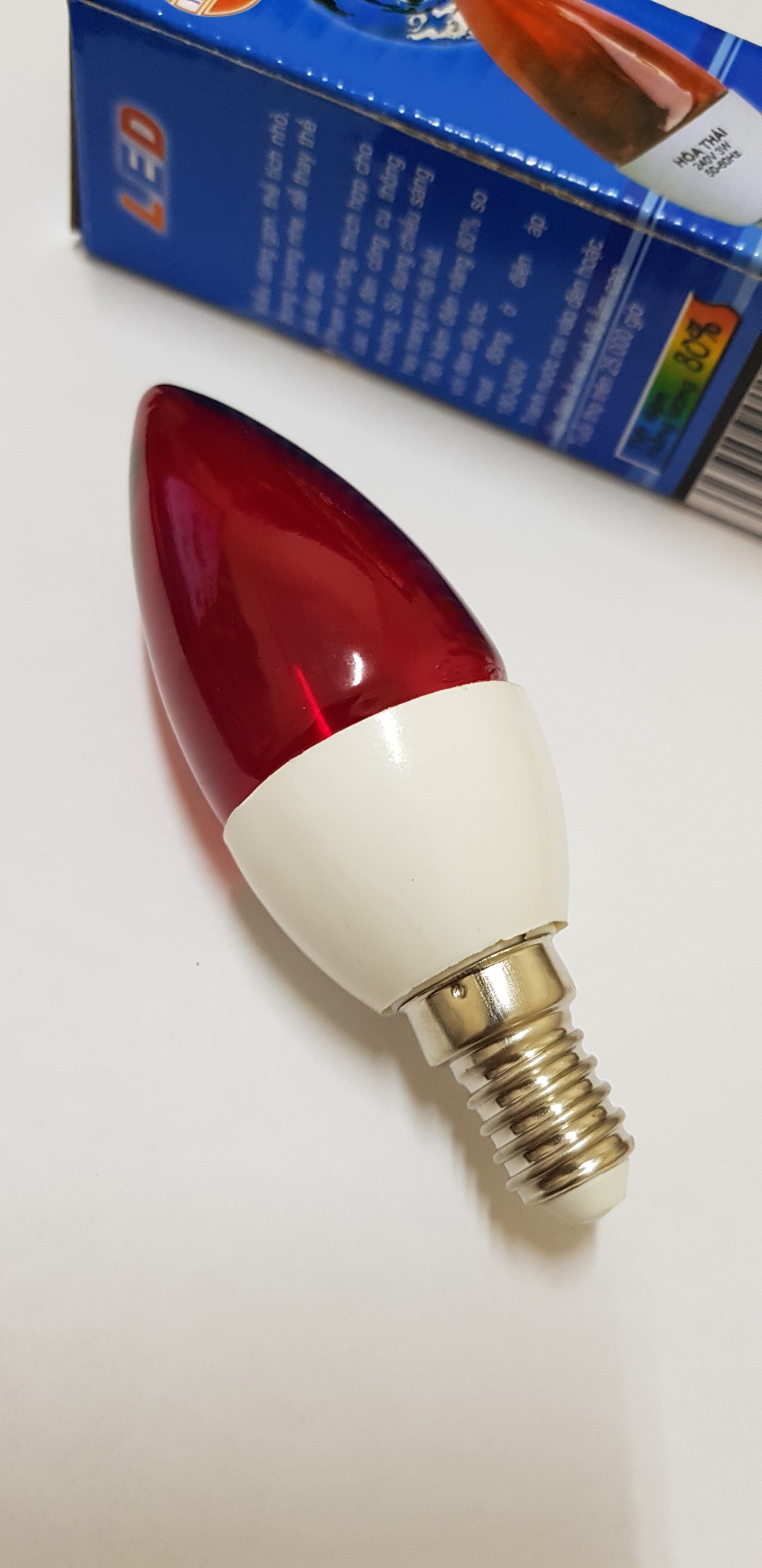 [HCM]Bóng Led nến 3W- màu đỏ