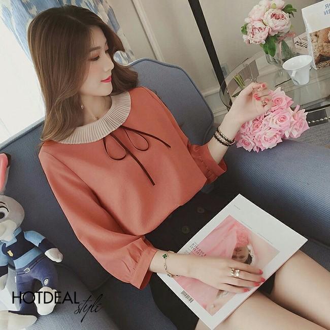 [HCM]Áo kiểu Selina dập ly cổ