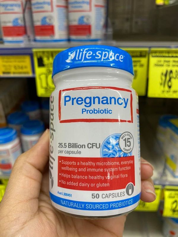 Men vi sinh hỗ trợ thai kỳ Life Space Pregnancy Probiotic  Úc 25.5 Billion CFU 50 viên nhập khẩu