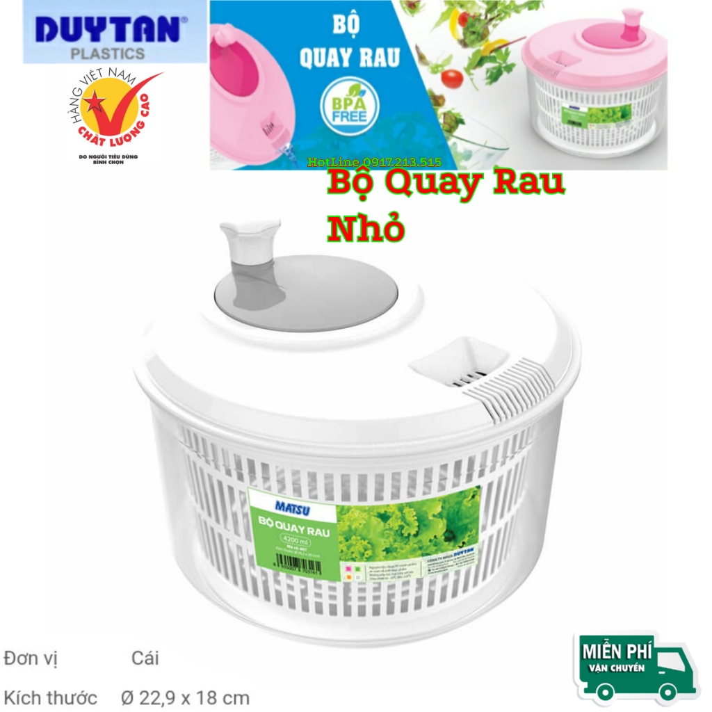 BỘ QUAY RAU NHỎ Ø 22.9 x 18 cm