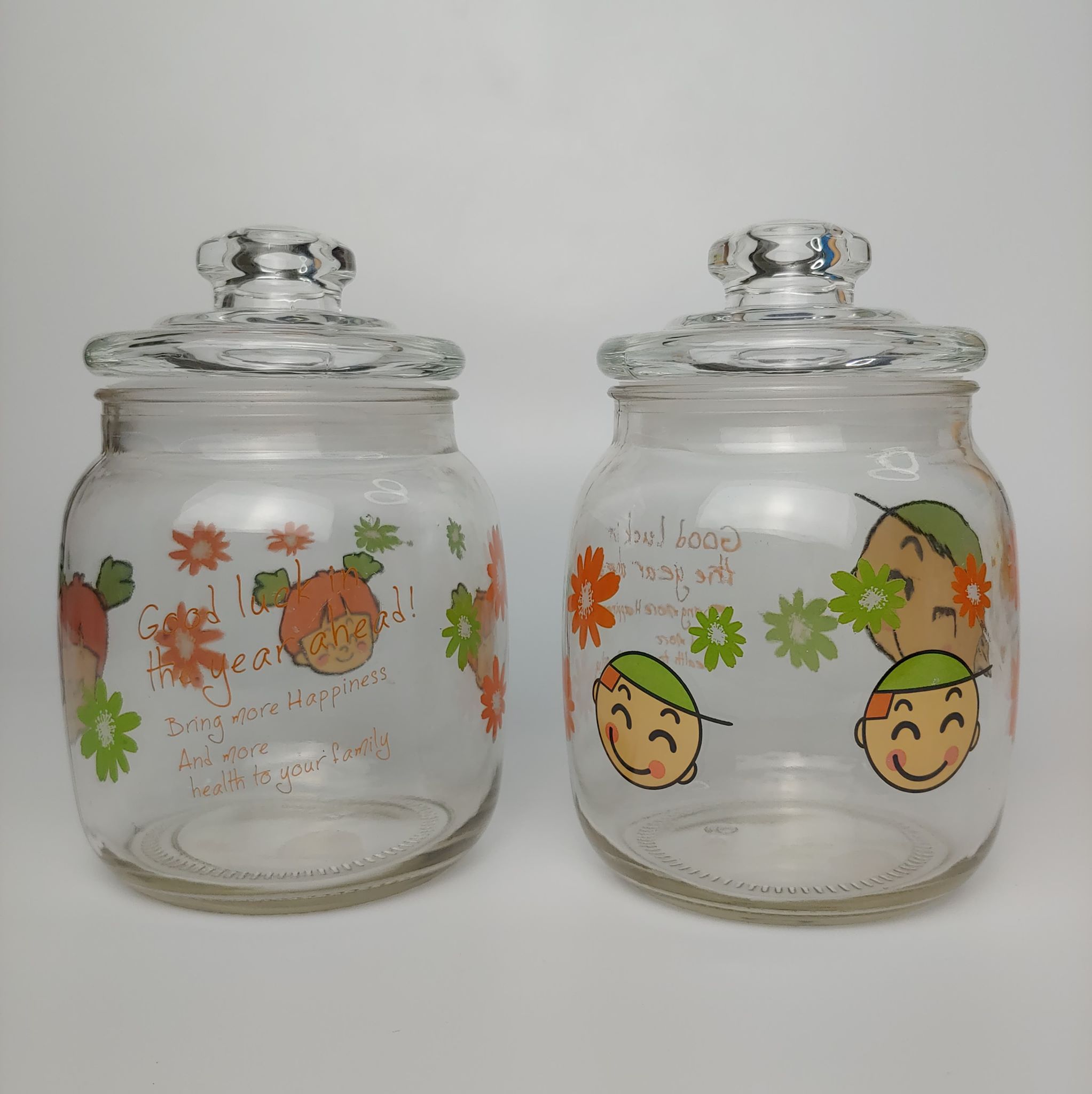 BỘ 2 LỌ THỦY TINH 500ml có nắp hít