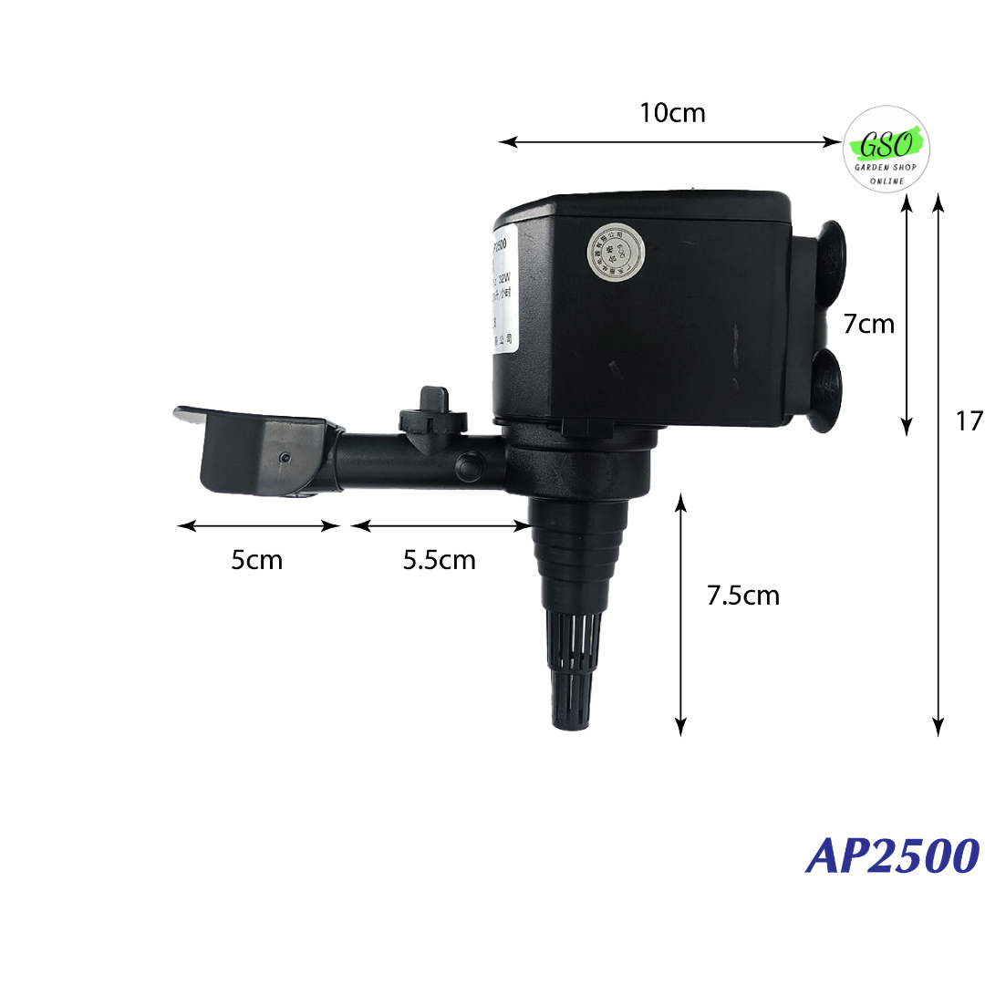 Máy Bơm Nước Lifetech AP2500 (32W 2000L/H 2M) Bơm Lifetech Cho Hồ Cá
