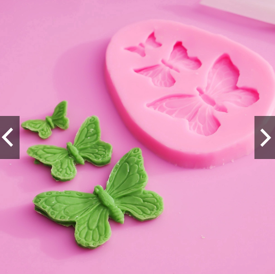 4D 3 Butterfly Jelly Silicone Mold