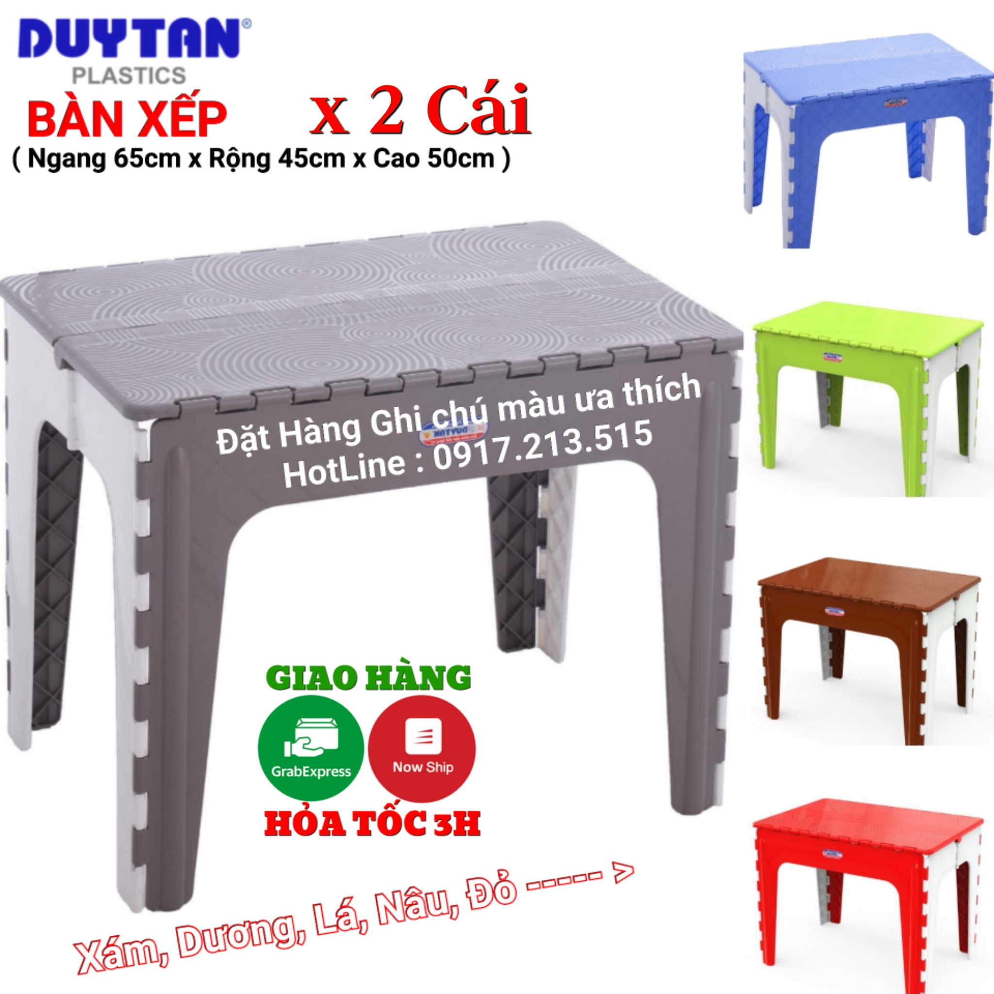 Bàn xếp nhựa duy tân - COMBO 2 Cái
