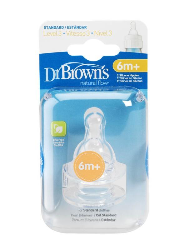 Núm ti Dr Brown's cổ thường level 3 - Made in USA