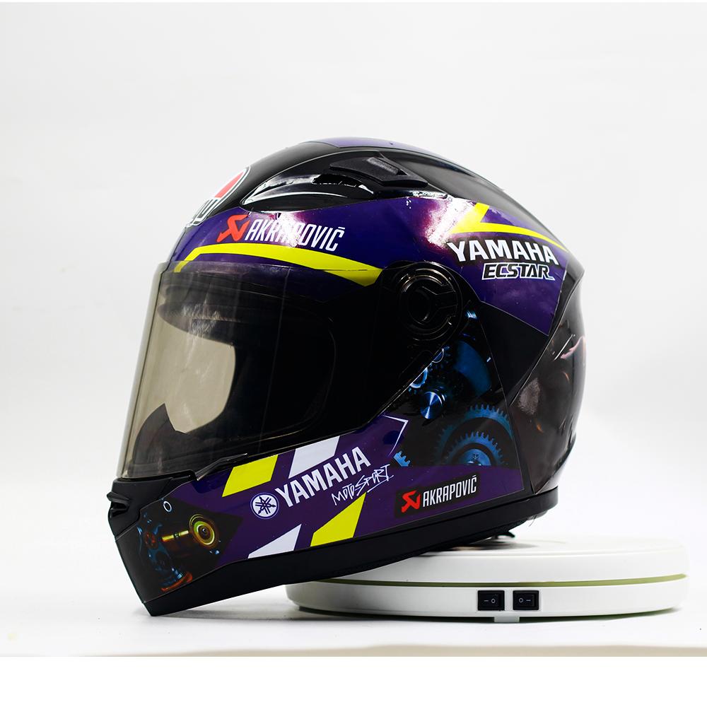 Nón bảo hiểm Agu lên tem Yamaha xanh