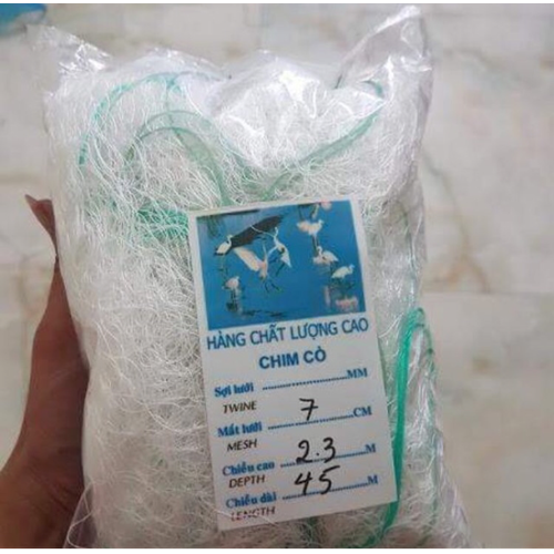 lưới dù bẫy cò, bẫy chim cu gáy , chim cò các loại dài 30m( màu trắng )