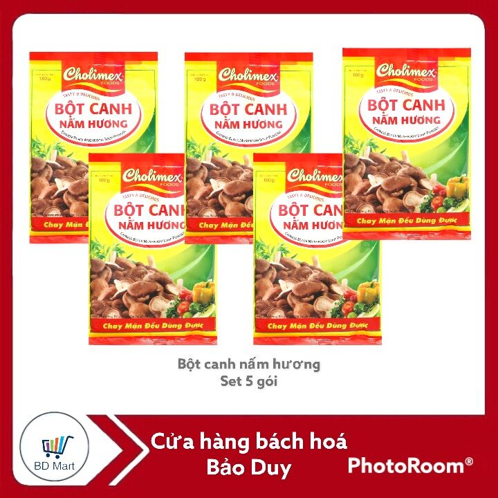 Bột canh nấm hương Cholimex gói 180g set 5 goi