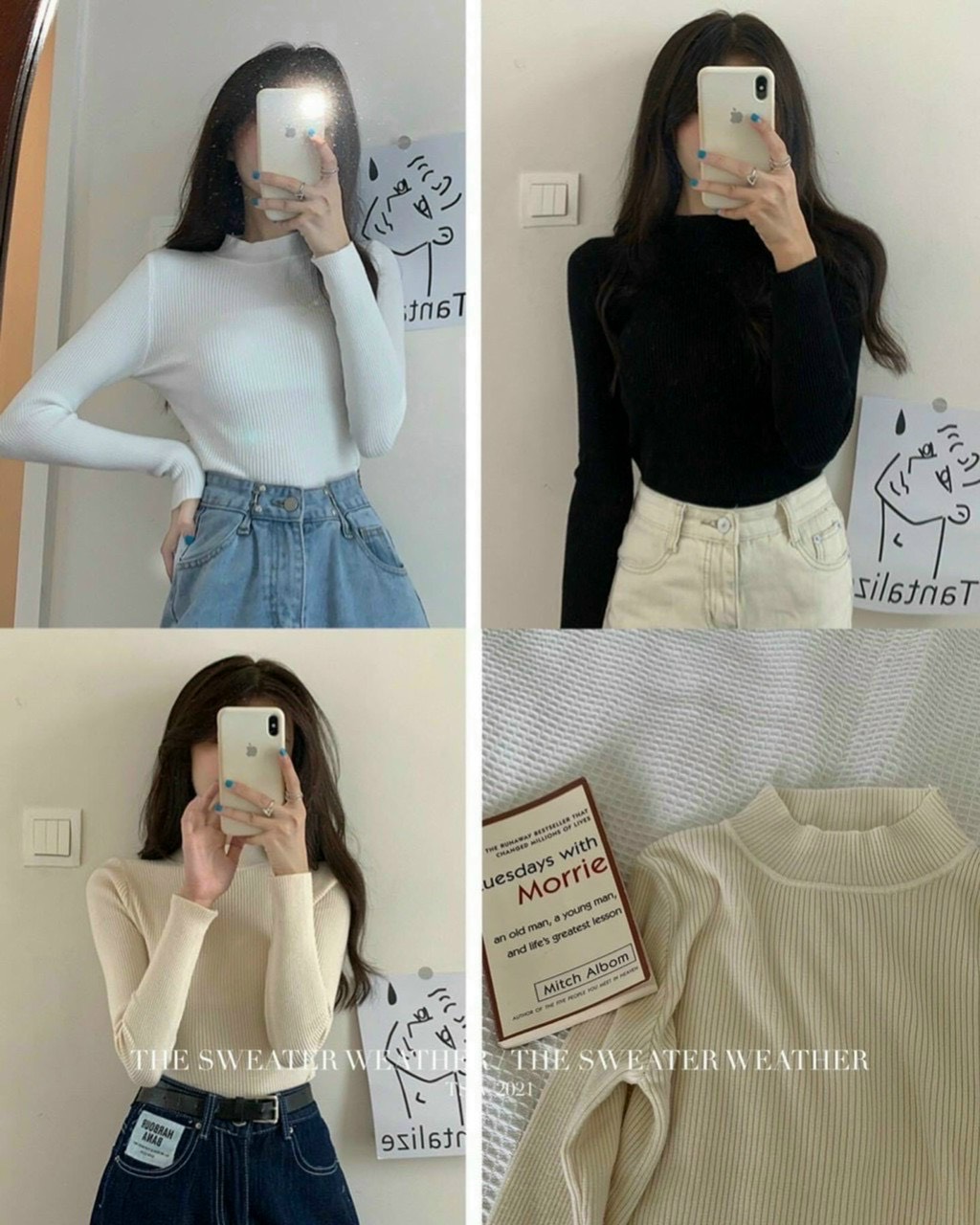 Áo len tăm cổ 3p QC