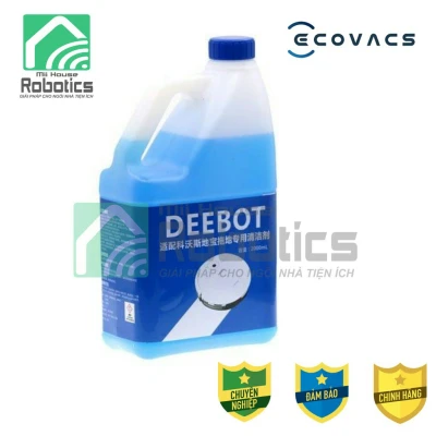 Nước lau sàn nhà dùng cho Robot hút bụi lau nhà - Hàng chính hãng Ecovacs Deebot ( can 2 lít ) - Dùng cho các loại robot hút bụi lau nhà ( Ecovacs Deebot T5 Hero , Ecovacs Ozmo 950 , Ecovacs Deebot T8 Aivi , Liectroux C30B , Liectroux ZK901 , ...)