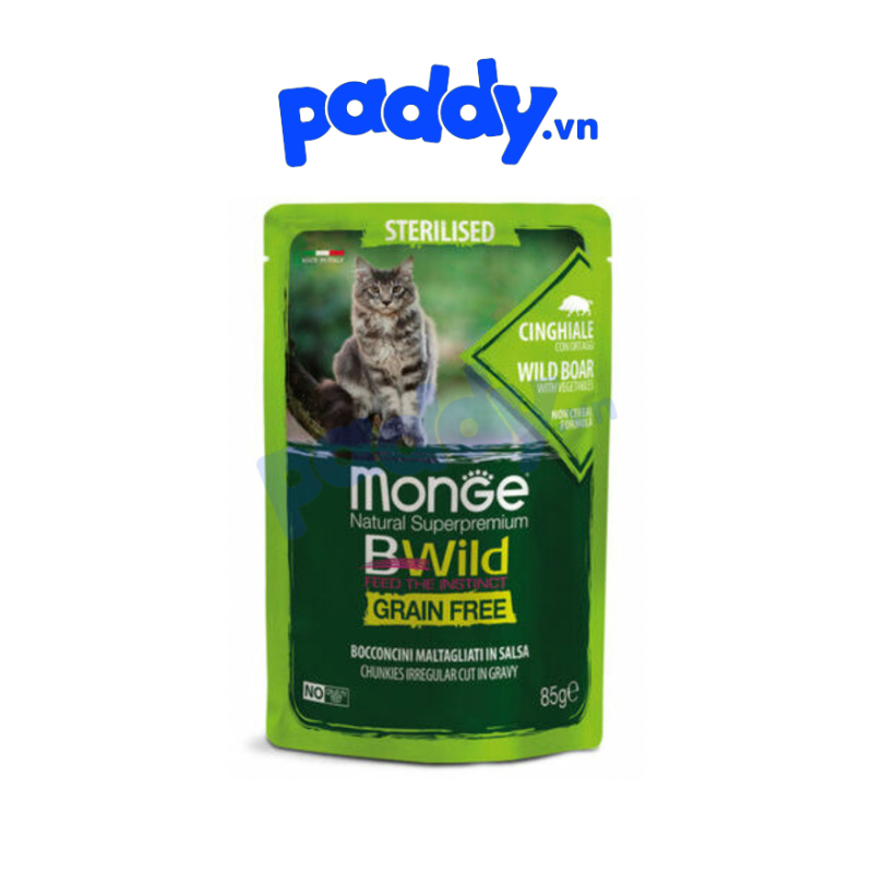 Pate Mèo Monge BWild Nhiều Vị Gói 85g ( Hàng Ý Mới Về)