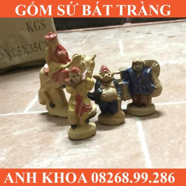 Bộ tượng gốm tây du ký 4 tượng thầy trò - gốm sứ bát tràng anh khoa