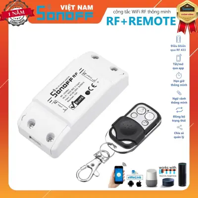 ComBo Công Tắc Sonoff Wifi RF 433Mhz + Remote
