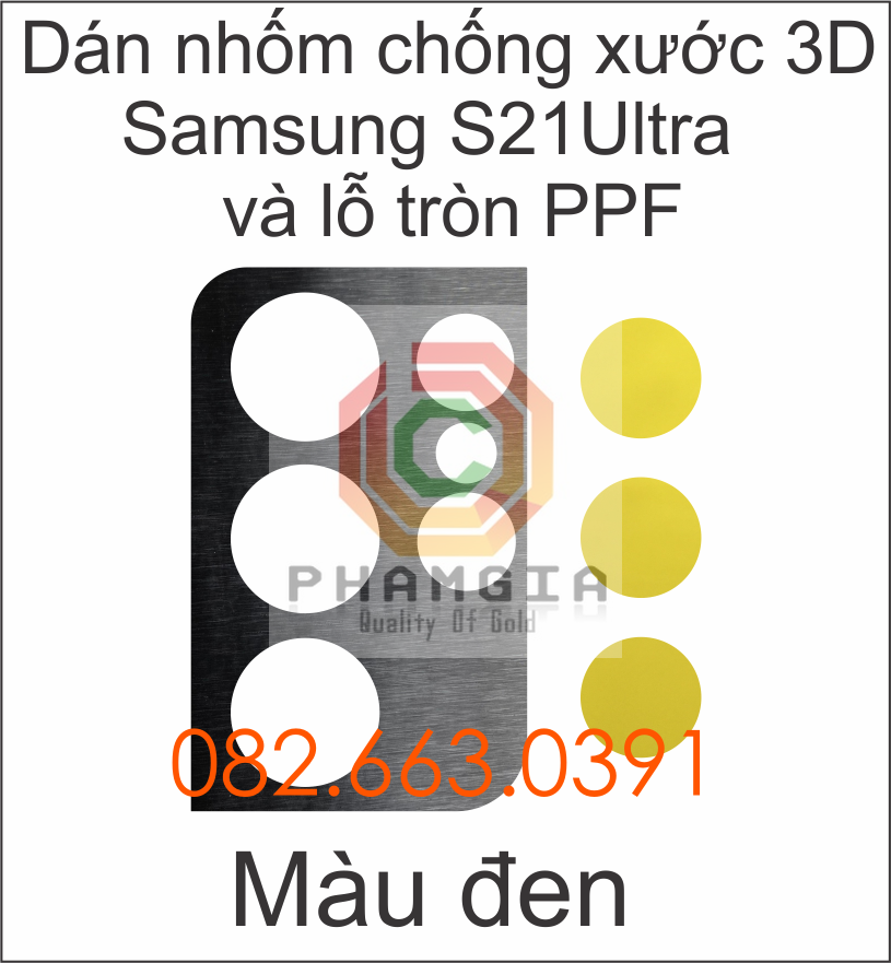 Dán decal nhôm chống xước camera Samsung S21 Ultra