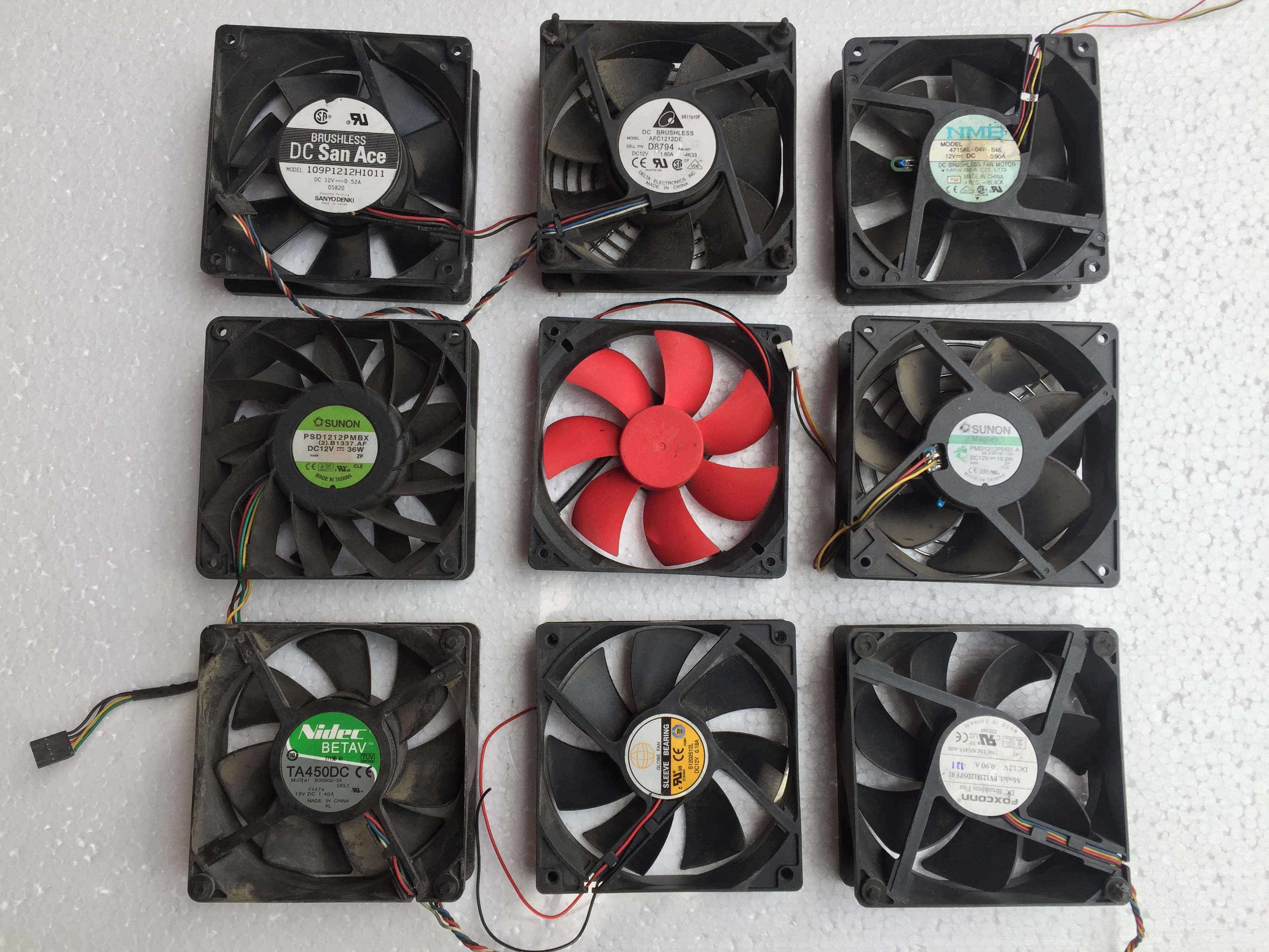 Quạt fan 12v kích thước fan 12 dòng điện từ 1a-1.5a