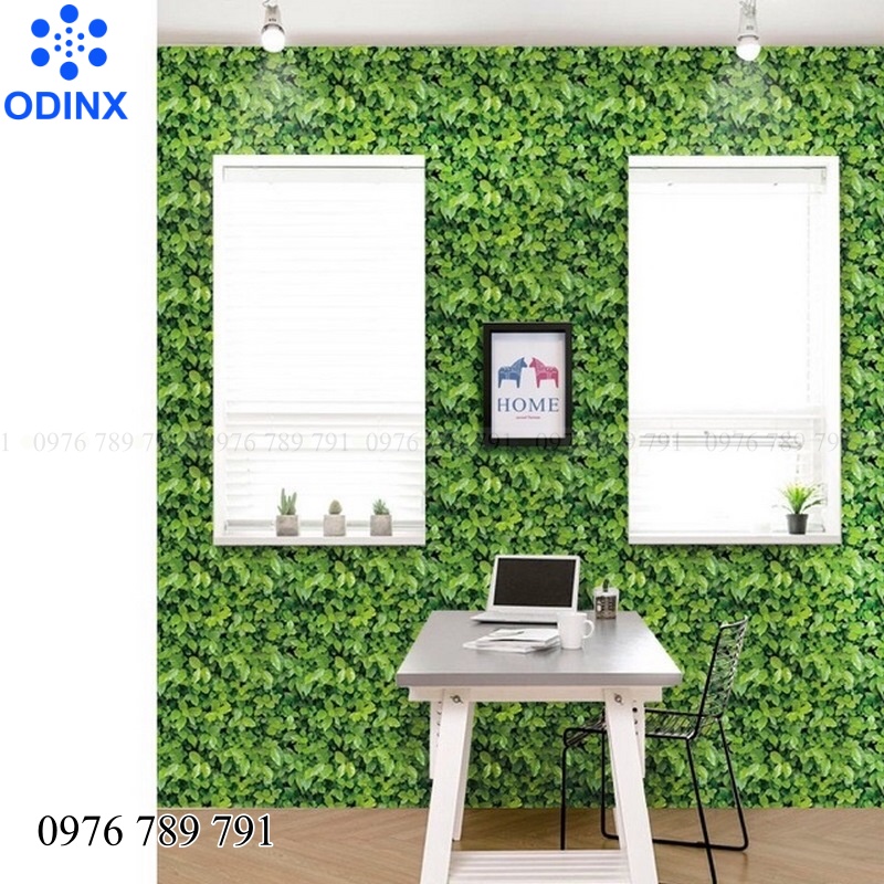 CUỘN 10M GIẤY DÁN TƯỜNG (decal cuộn) MÃ THẢM LÁ 3D